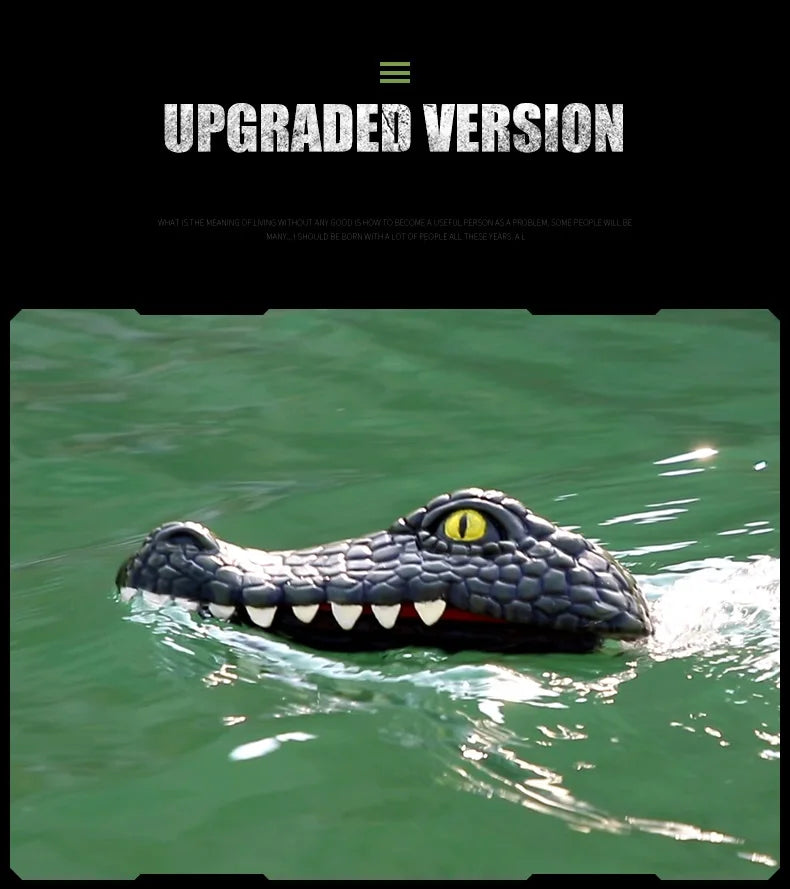 RC Boat Crocodile Head Remote Control High Speed Boat Kids Toys Boys Joke Alligator Decoy Pool Water River Game Spoof Party Gift