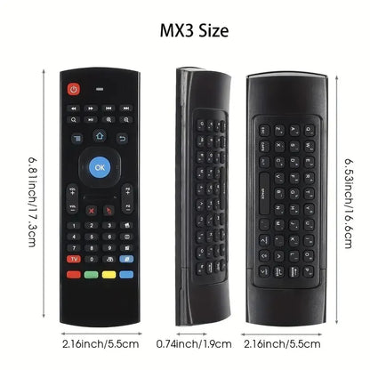 MX3 Air Mouse Mini Tangentbord Trådlös fjärrkontroll 2,4G Multifunktionell Fly Mouse med infraröd inlärning för Android Smart TV Box