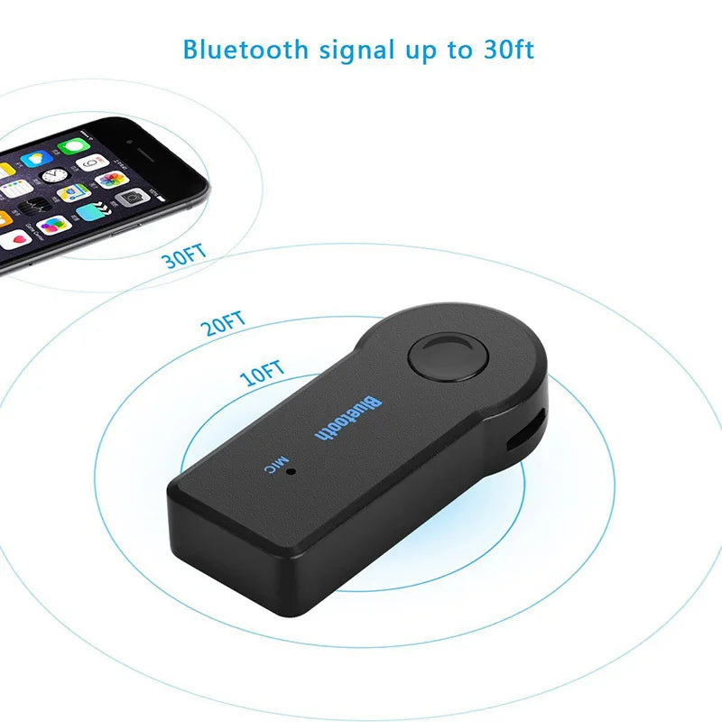 Trådlös Bluetooth 5.0 Transceiver Adapter 3,5 mm Bilmusik Audio Aux A2DP Headsetmottagning