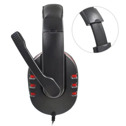 Hörlurar 3,5 mm trådanslutna Gaming Headset Hörlurar Musik för PS4 Play Station 4 Game PC Chat Dator med mikrofon