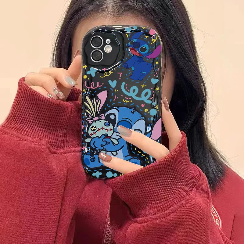 Disney Stitch Cute telefonfodral för iPhone – Y2K sött skydd mot fall