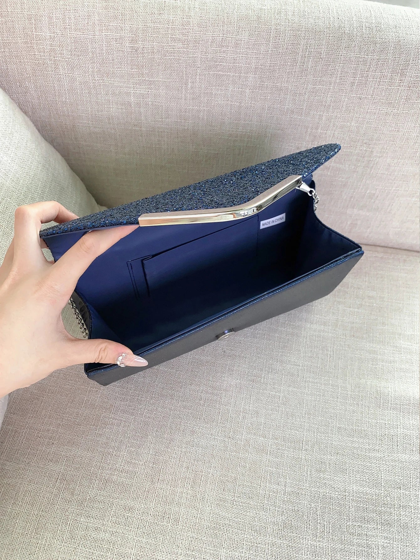 Glitter Bling Envelope Clutch – Elegant fest- och bröllopsväska för kvinnor.