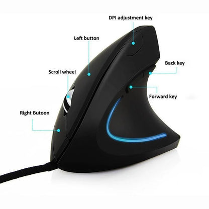 Right Hand Vertical RGB Mouse Ergonomic Gaming Mouse 3200DPI