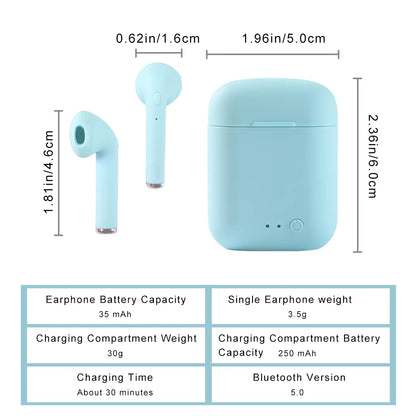 I7tws Wireless Binaural Bluetooth Headset 5.0 Stereo Scrub in Ear Earplugs Portability Sports Audio I7 Mini Bluetooth Earphones