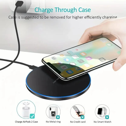 30W Wireless Charger For iPhone 15 14 13 12 X Pro Max Induction Fast Charging Pad Dock Station For Samsung S23 S22 Xiaomi Huawei