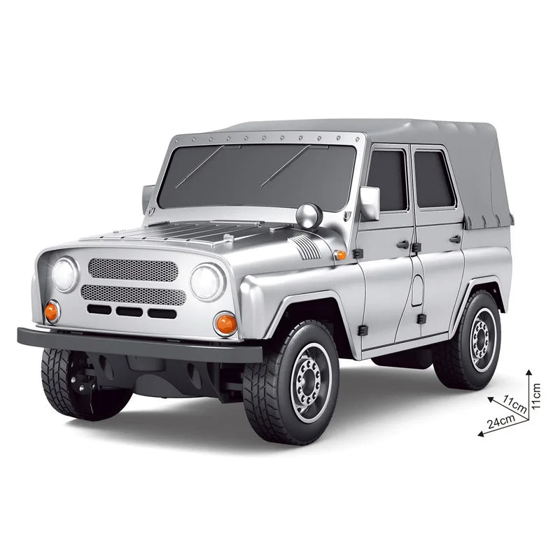 Metal  1:12 Silver Remote Lada Rccar Toy Rc Cybertruck Offroad  Lada Pickup Truck Car Model Children'S Toy Gift