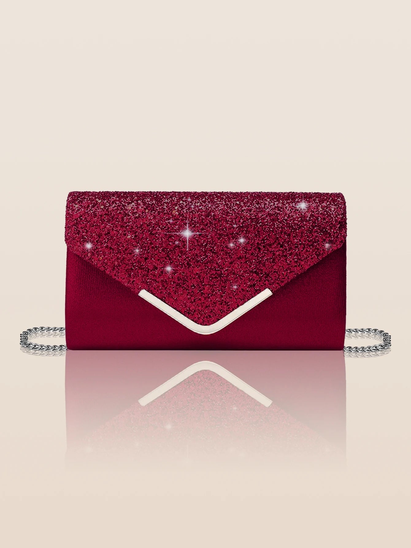 Glitter Bling Envelope Clutch – Elegant Party & Wedding Handbag for Women.