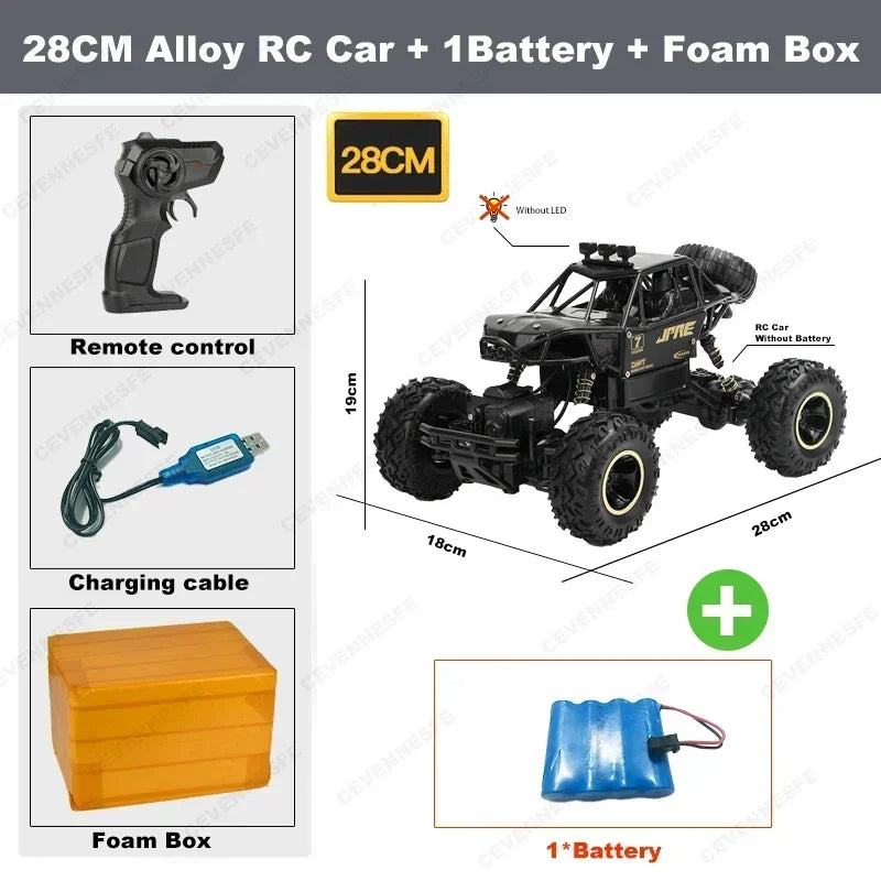 Nya 4WD RC-bilar terrängfjärrkontroll Buggy Truck Racing Drift med LED-ljus RTR-fordon för barnleksakspresenter