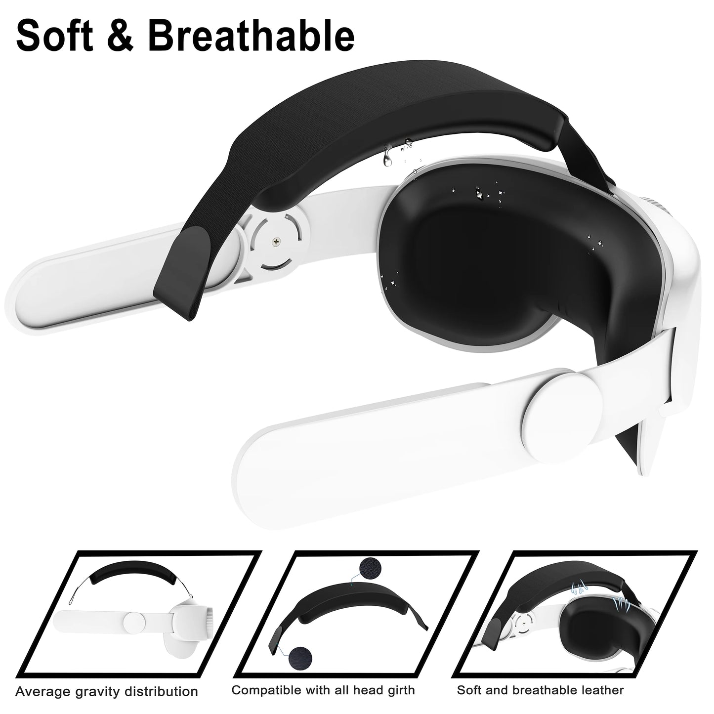 Head Strap Compatible with Oculus Quest 2,VR Accessories Adjustable Elite Strap Replacement for Enhanced Comfort Support