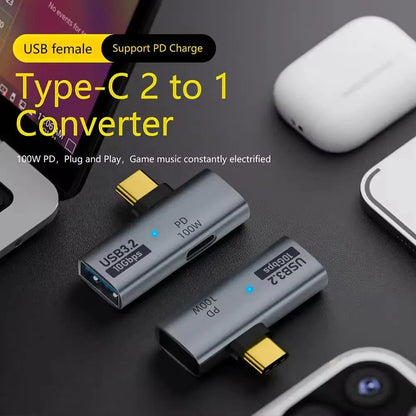 USB Type-C OTG 2in1 Adapter with 100W PD Charging or Steam Deck Switch USB C to USB 3.2 Converter Adapter