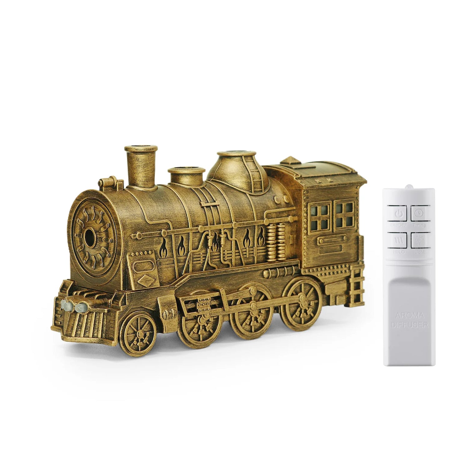 Train Cannon Ultrasonic Luftfuktare – Manet Spray Aroma Diffuser med färgglada lampor och fjärrkontroll