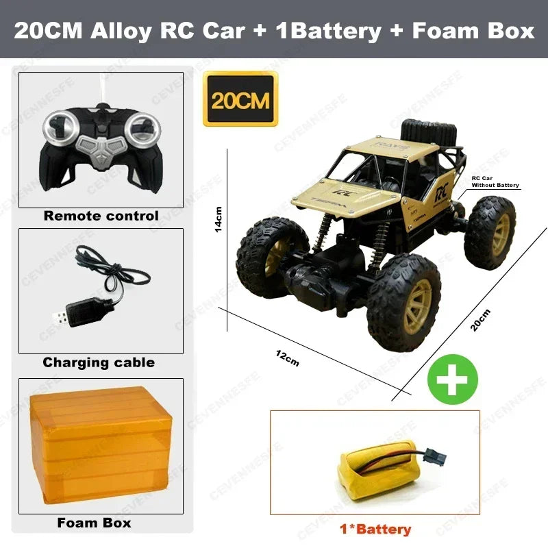 Nya 4WD RC-bilar terrängfjärrkontroll Buggy Truck Racing Drift med LED-ljus RTR-fordon för barnleksakspresenter