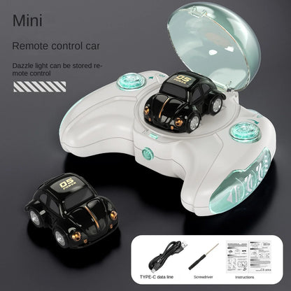 1/87 2.4G Mini Rc Car Stowage Remote Control Cars 2Ch High Speed Rc Racing Vehicle with Lights Toys for Boys Kids Birthday Gifts