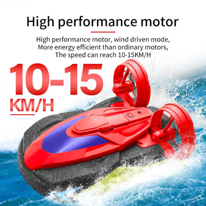 New S10 Water & Land 2 in 1 Remote Control High Speed Boat 2.4G Amphibious Hovercraft RC Drift Car Kids Toys Christmas Gifts