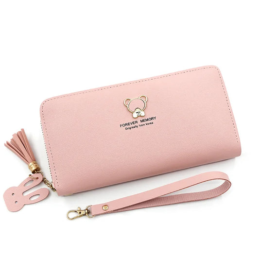 Simple Women's Long Wallet - Large Capacity Zipper Phone Bag, Card Holder, and Coin Pocket Purse, Perfect for Girls