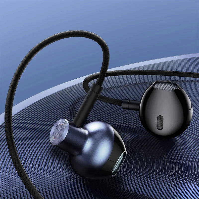 Baseus H19 Wired Earphones 6D Stereo Bass Headphone In-Ear 3.5mm Jack Headset with MIC for Xiaomi Samsung iPhone 6 Earbuds