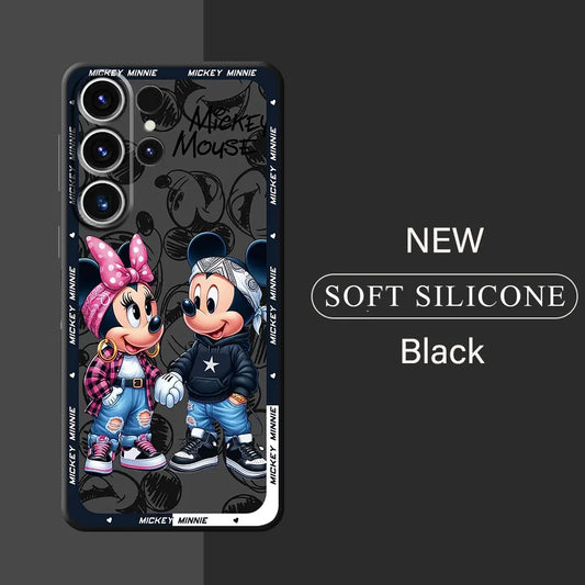 Disney Mickey Minnie Mouse telefonfodral – Kompatibel med Samsung Galaxy