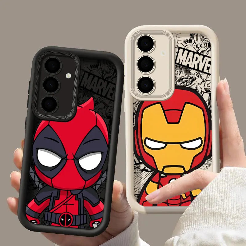 Telefonfodral till Samsung Galaxy S24FE Söt Marvel Catoon Stötsäkert bakstycke Deadpool