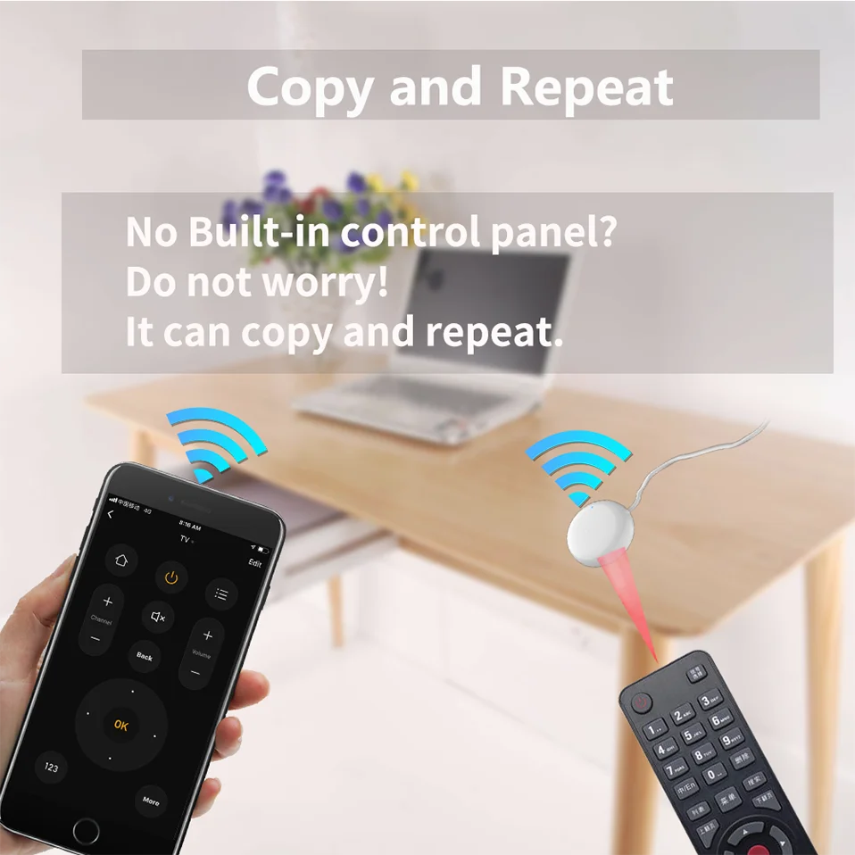 Tuya WiFi IR Remote For Smart Home APP Fjärrkontroll för TV DVD AUD AC Remote Fungerar med Alexa Google Home Yandex Alice 2 PACK