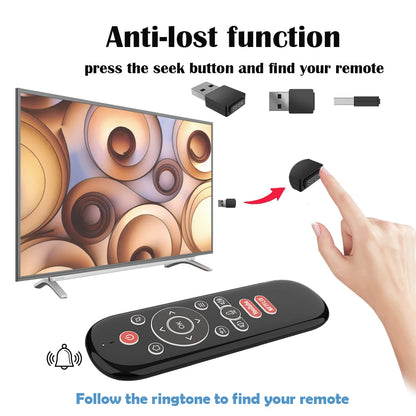 W1 PLUS Air Mouse Remote Control 2.4G RF Wireless Mini Keyboard Smart Gyroscope Keyboard Sense Anti-loss IR for  Android TV Box