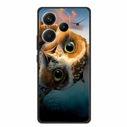 Animals Soft Silikon TPU bakstycke med Wolf Protective Bumper för Xiaomi POCO F6 5G – För POCO F6