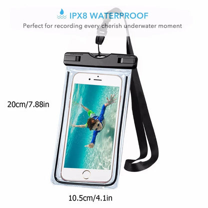 Waterproof Phone Pouch Cellphone Dry Bag Case Underwater Phone Protector PV Cover for Kayaking, Beach, Fishing for POCO X6 Pro