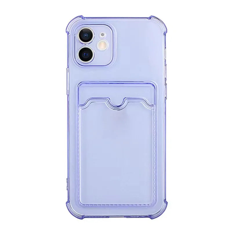 Card Bag Wallet Clear Phone Case For Xiaomi