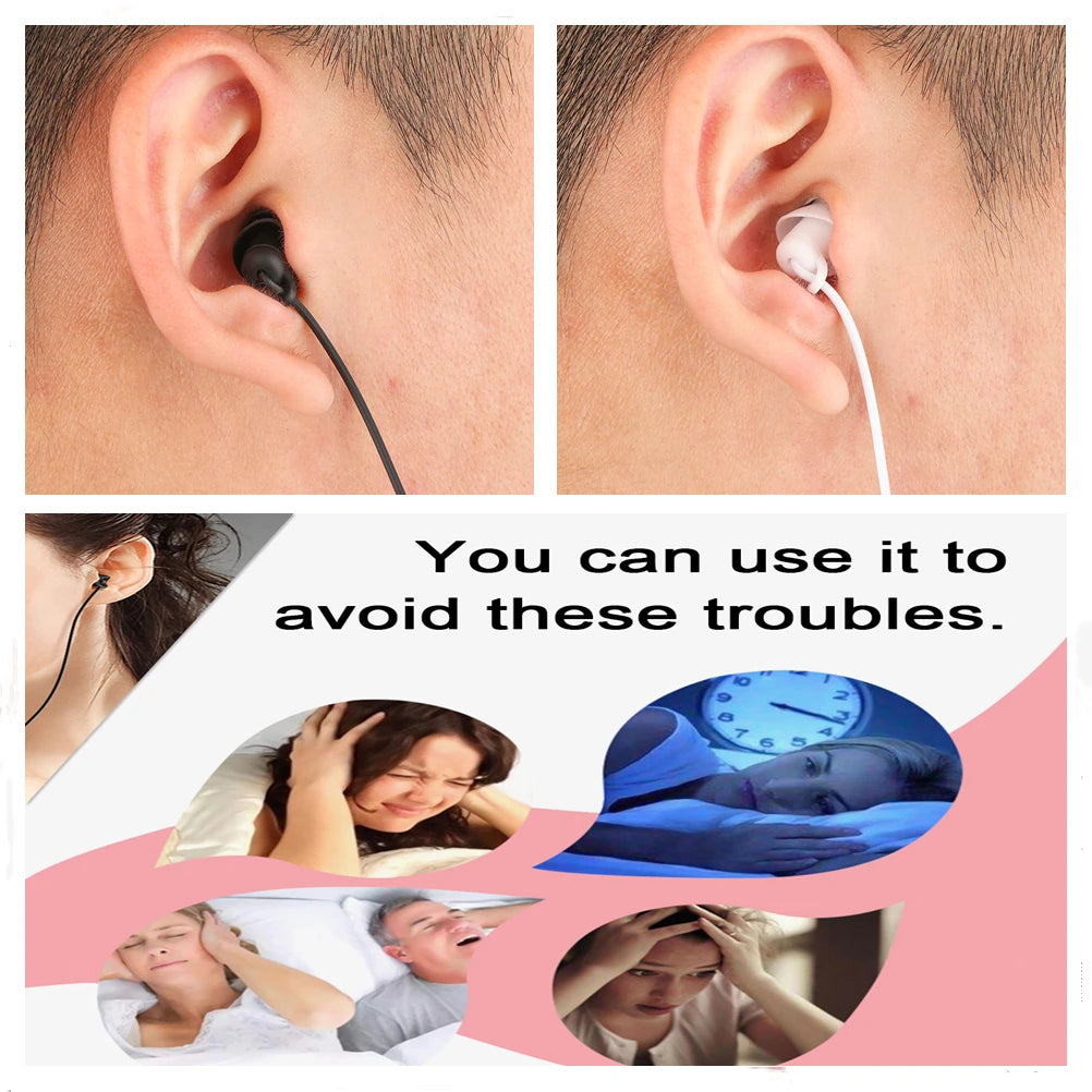 Sleep Earphone In-Ear Headset Noise Cancelling Sleeping Headphone HiFi 3.5mm Wired Headphones Mobile Phone MP3 Sleeping Earphone