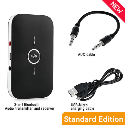 B6 2 IN 1 Bluetooth 5.3 Audio Transmitter Receiver 3.5mm AUX Jack RCA USB Dongle Music Wireless Adapter For Car PC TV Headphone