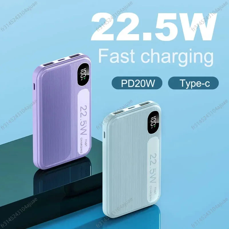 Mini Power Bank 10000mAh with Super Fast Charging PD22.5W and Digital Display