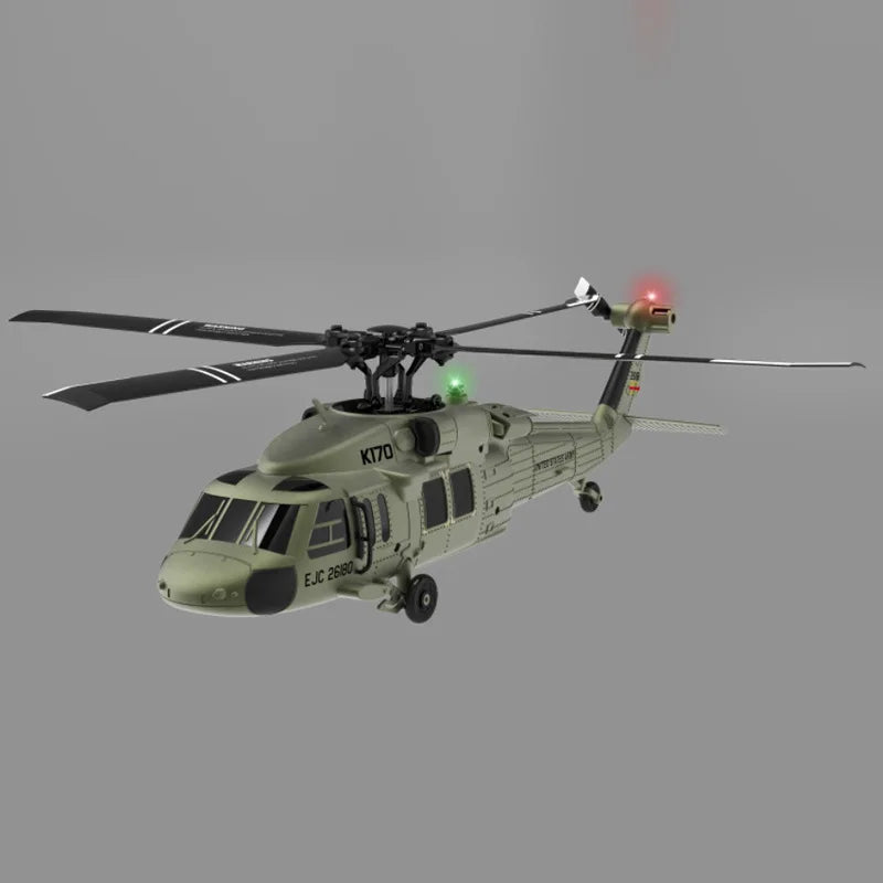 Weili's new K170 Black Hawk UH60L remote-controlled helicopter with four channels and four propellers brushless aircraft