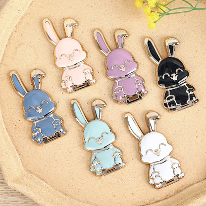 Bunny Finger Ring Holder Mini Pull Rod Phone Stand Universal Phone Fold Lazy Buckle Three-dimensional Back Sticker Pad Bracket