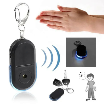 Smart Find Locator Anti-Lost Key Finder Keychain Whistle Beep Sound Control LED Torch Portable Car Key Mini Finder