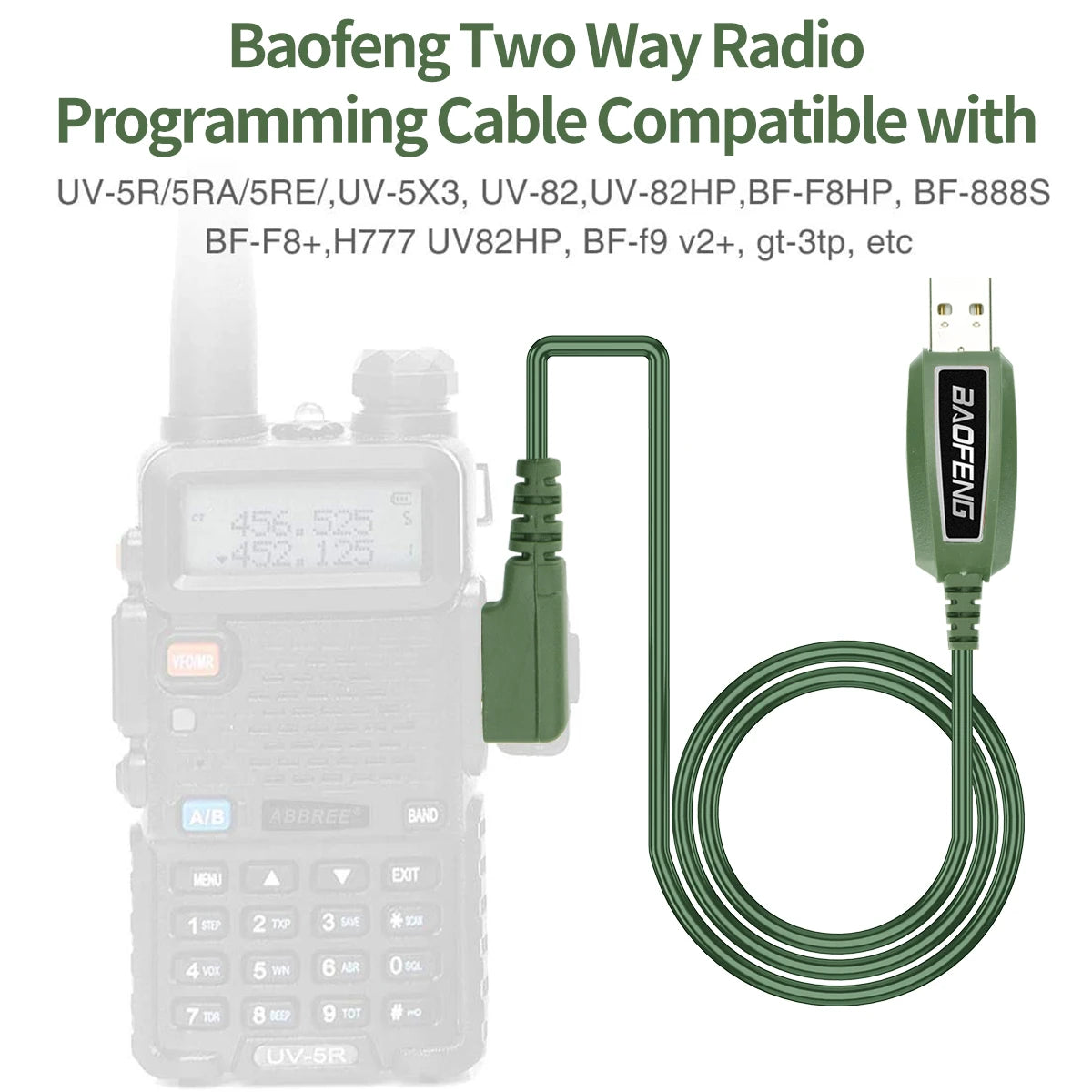 USB Programming Cable With CD for Baofeng UV-5R 82 888S UV-S9PLUS UV-13 16 17 21 Pro Quansheng UV-K5 5R Plus Walkie Talkie Radio