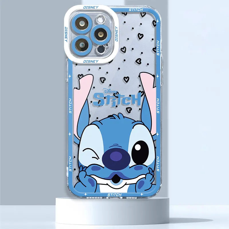 Disney Cute Stitch Cover Case för Samsung Galaxy A53 A73 A21s A52 A54 A32 A11 A33 A12 A13 A14 A34 A72 A24 A23 A42 A22