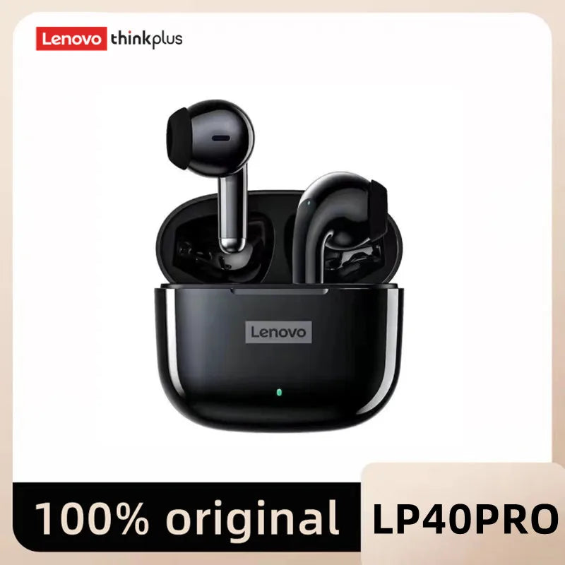 Original Lenovo LP40 Pro TWS Earphones Wireless Bluetooth 5.1 Sport Noise Reduction Headphones Touch Control 250mAH Earphones