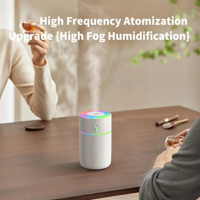 Xiaomi Colorful Humidifier – Mini Silent Aromatherapy Sprayer, Nano Mist med Timing Protection för bil och stationär 