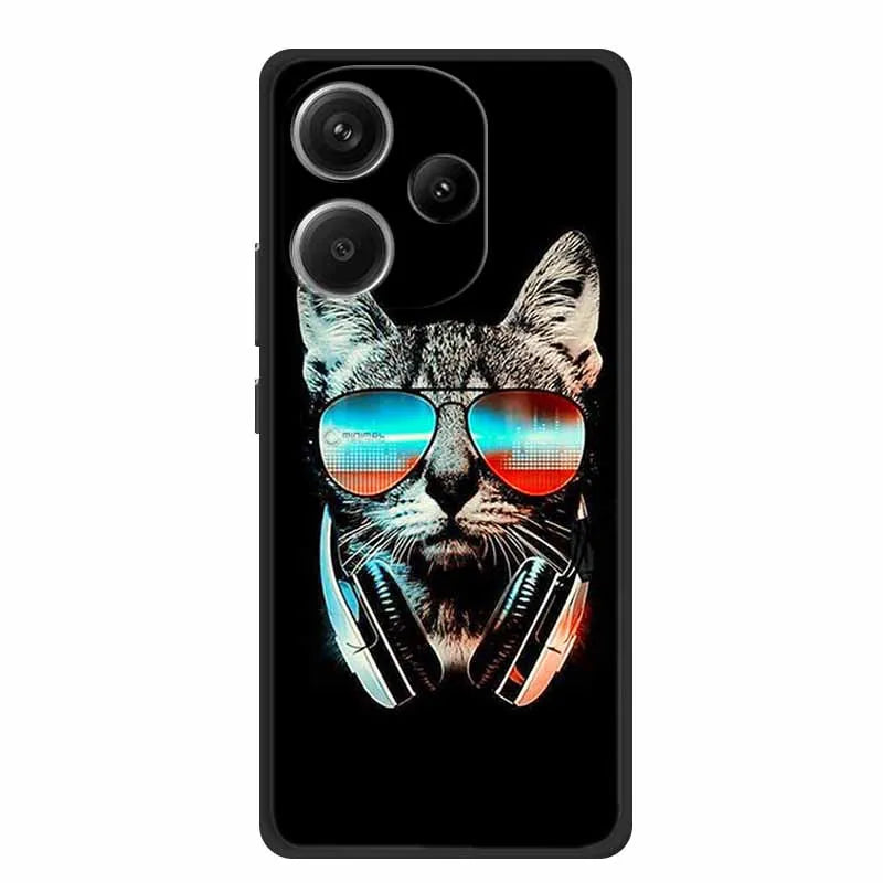 Animals Soft Silikon TPU bakstycke med Wolf Protective Bumper för Xiaomi POCO F6 5G – För POCO F6