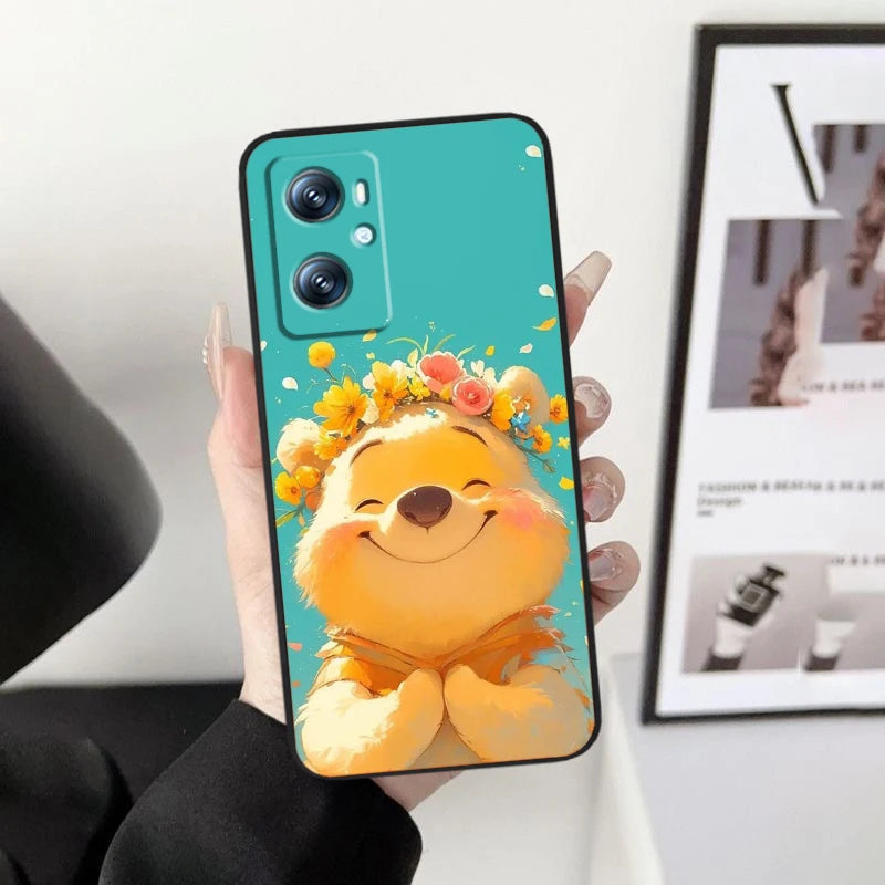 Disney Nalle Puh Fodral För OPPO: Svart TPU telefonfodral