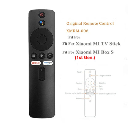 För Xiaomi MI Box S Bluetooth Röstfjärrkontroll XMRM-006 Smart TV Box MI TV Stick MDZ-22-AB MDZ-24-AA Google Assistant