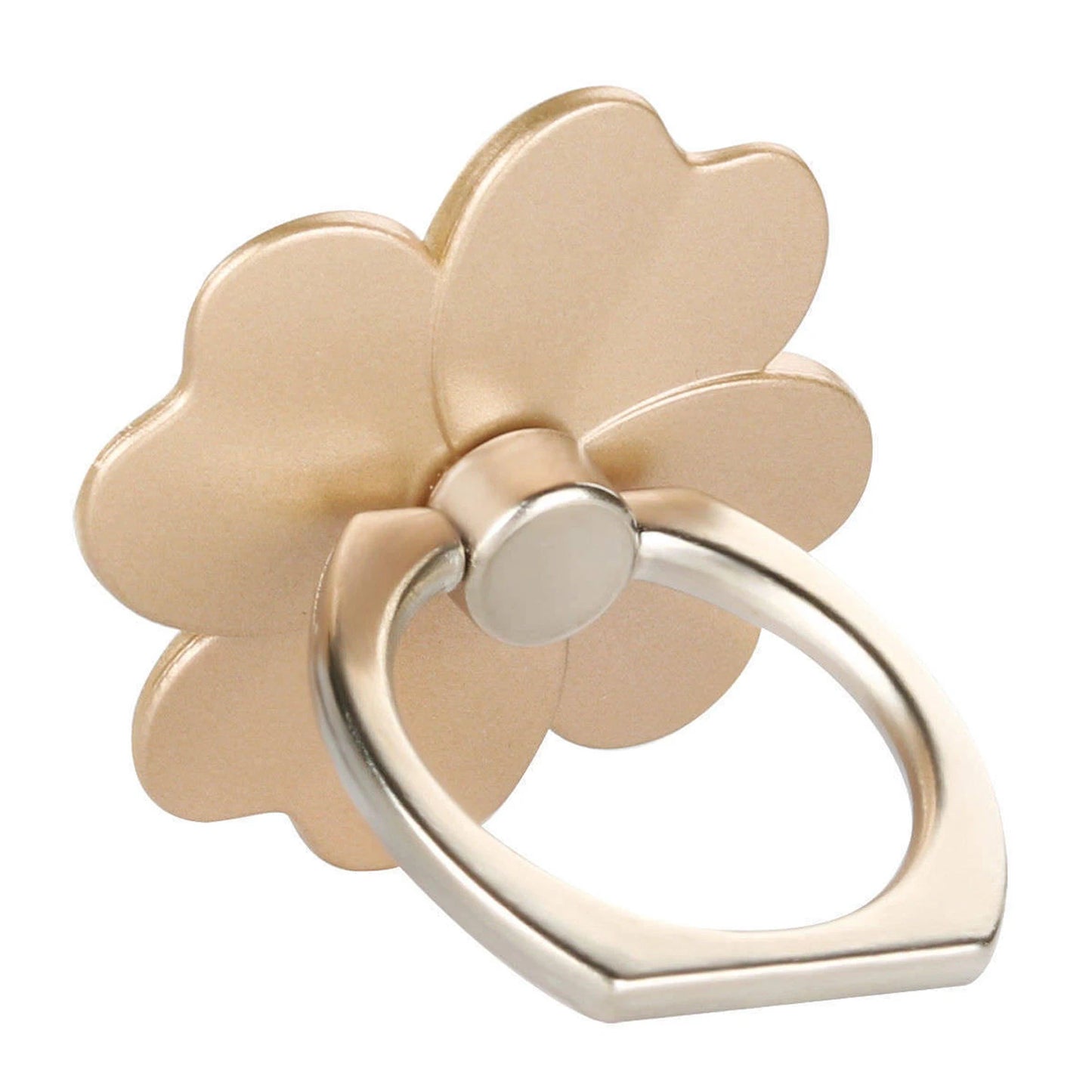 Four Leaf Clover Phone Finger Ring Holder for IPhone Samsung Metal Grip 360° Rotation Desktop Mobile Phone Stand Mount Bracket