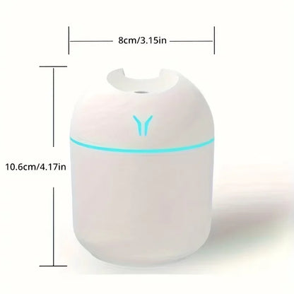 Portable USB Ultrasonic Air Humidifier – Essential Oil Diffuser and Car Purifier with LED Romantic Light