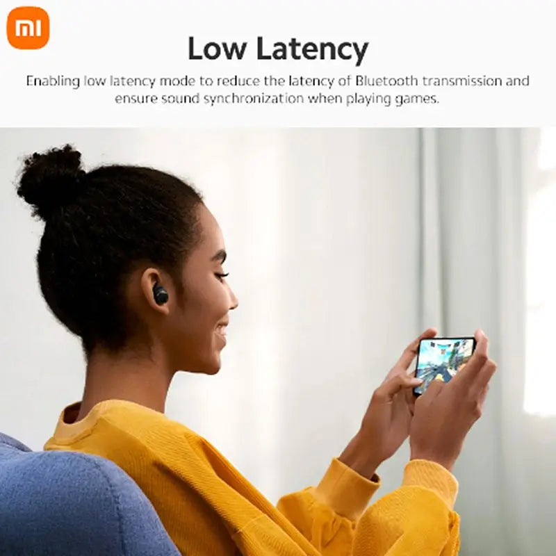 Xiaomi Redmi Bluetooth 5.2 Earbud Type-C in-ear hörlurar med mini laddningsfodral Vattentäta sporthörlurar