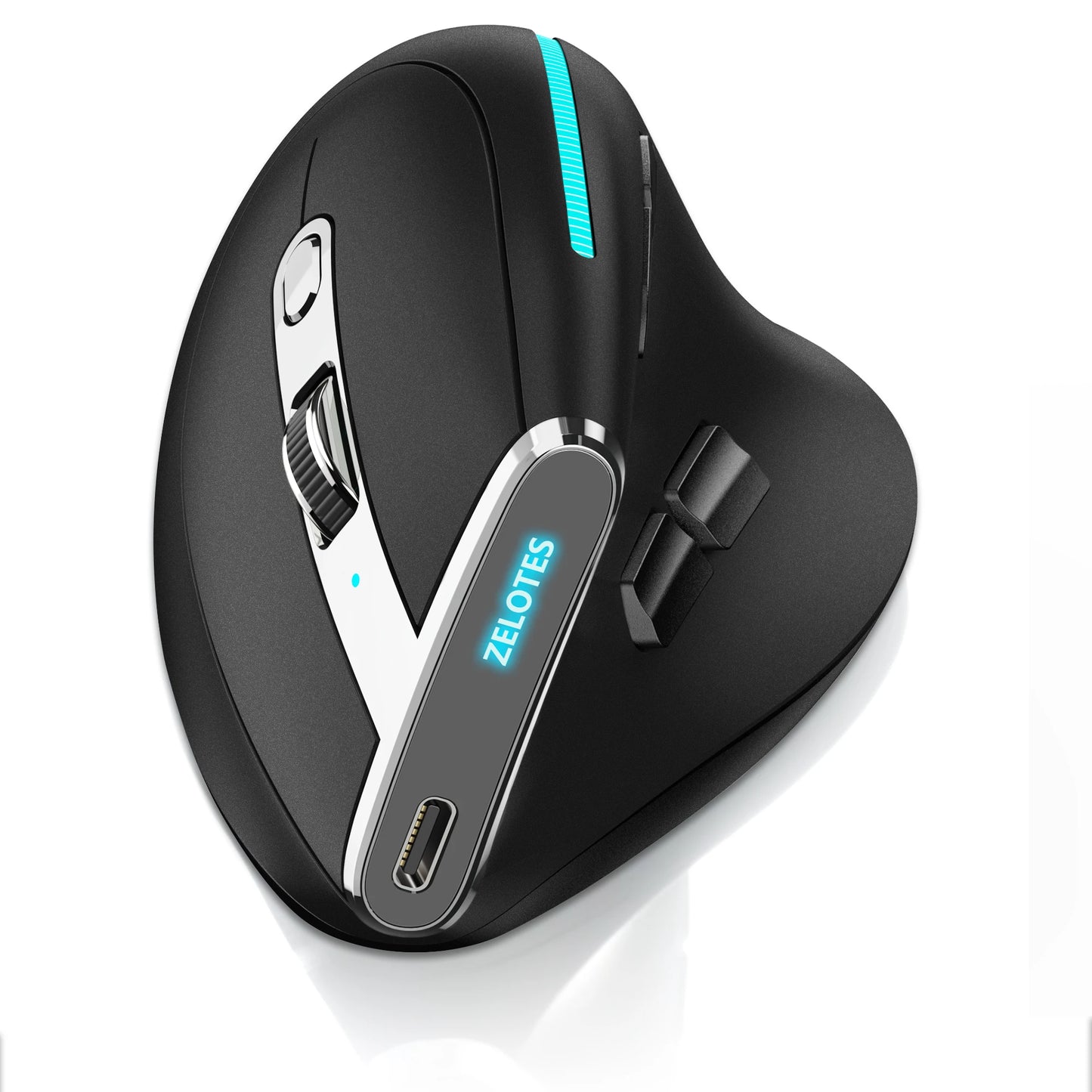 Lef Bluetooth Vertical Mouse Wireless Ergonomic Mice with OLED Screen RGB USB Optical Rechargeable Mouse for PC Laptop Gaming