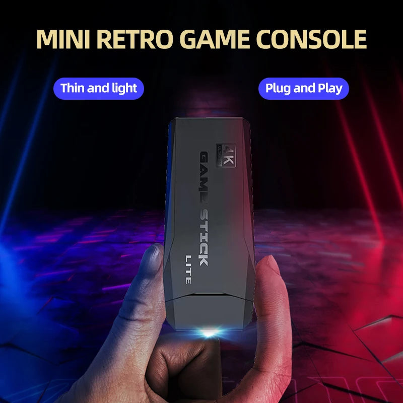 Video Game Console TV HD Game Stick 64GB 20000 Retro Games For PS1/GBA/MAME/SEGA Everdrive Save/Search/Adding For Children Gift