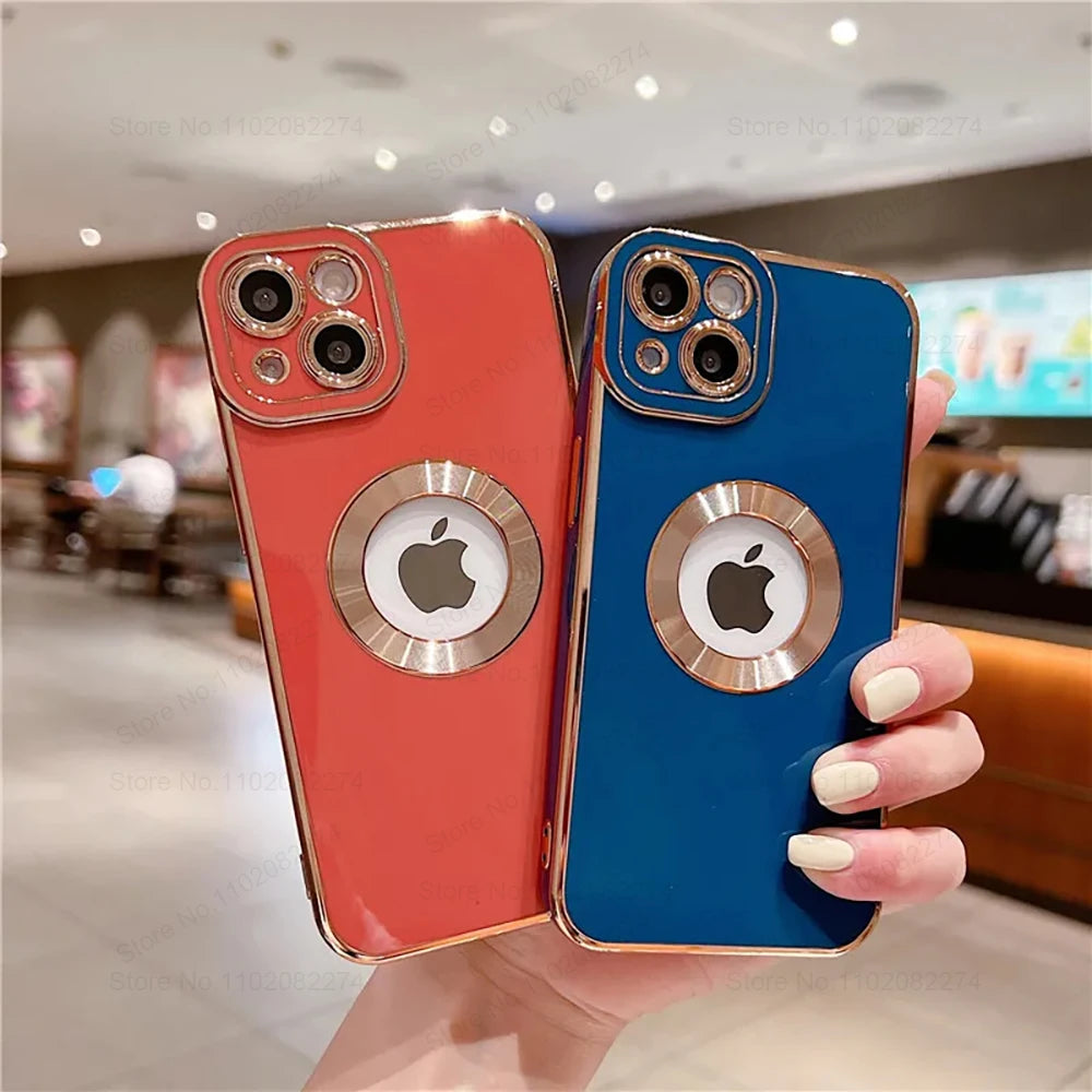 Luxury Fashion Plating Shockproof Case For iPhone: Silicone Protective Soft Cover Accessories