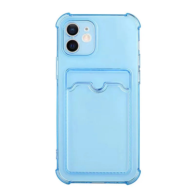 Card Bag Wallet Clear Phone Case For Xiaomi