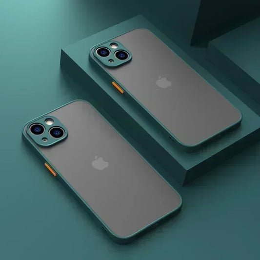 Luxury Matte Phone Case For iPhone 16 14 13 12 11 15 Pro Max Mini Soft Silicone Shockproof Case For iPhone 15 16 Plus XR XS MAX