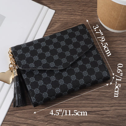 Women's Ultra Short Wallet – Fashionable Zipper Coin Wallet, Multi-functional Card Holder, Key and Cash Storage Bag