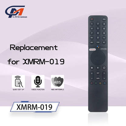 XMRM-19 360℃ Bluetooth Röstfjärrkontroll för Xiaomi Mi TV Android 4K P1 Q1 Smart TV Passar för L32M6-6AEU L43M6-6AEU L75M6-ESG